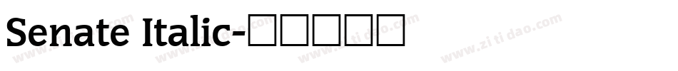 Senate Italic字体转换